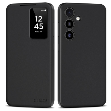 Samsung Galaxy S25+ – Tech-Protect Smart Wallet dėklas - Matinis juodas