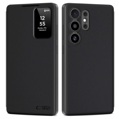 Samsung Galaxy S25 Ultra – Tech-Protect Smart Wallet dėklas - Matinis juodas