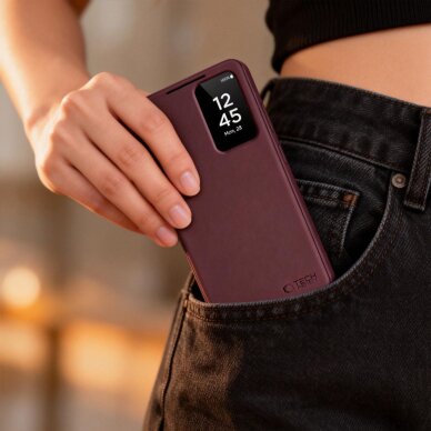 Samsung Galaxy S26 Tech-Protect Smart Wallet dėklas – bordo 5
