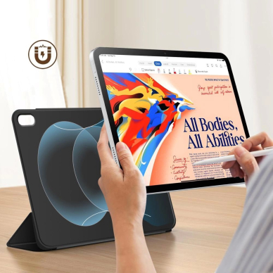 iPad 10.9” 2022 / iPad 11” 2025 Tech-Protect Smartcase Magnetic dėklas - juodas 5