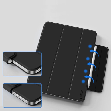 iPad Air 13” 2024 / 2025 Tech-Protect Smartcase Magnetic dėklas - juodas 5
