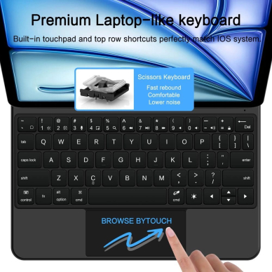 iPad Air 10.9” 2020 / 2022 / iPad Air 11” 2024 / 2025 Tech-Protect Smartcase Magnetic su klaviatūra - juodas 6