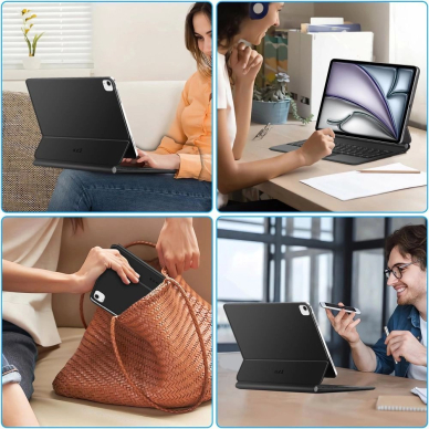 iPad Pro 12.9” 2020 / 2021 / 2022 / iPad Air 13” 2024 / 2025 Tech-Protect Smartcase Magnetic su klaviatūra - juodas 10