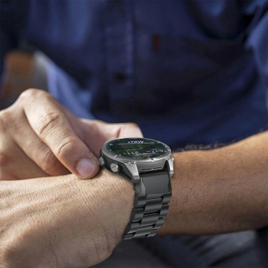 Garmin Fenix 5 / 6 / 6 PRO / 7 / 8 (47 mm) / E Tech-Protect Stainless apyrankė – titano spalvos 2