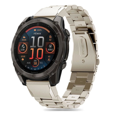 Garmin Fenix 5X / 5X PLUS / 6X / 6X PRO / 7X / 8 (51 mm) Tech-Protect Stainless apyrankė – titano spalvos