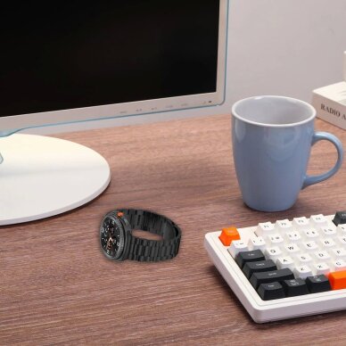 Samsung Galaxy Watch 40/44/46 mm Tech-Protect Stainless Steel plieninis dirželis – juodas 4 Samsung Galaxy Watch 40/44/46 mm Tech-Protect Stainless Steel plieninis dirželis – juodas 4