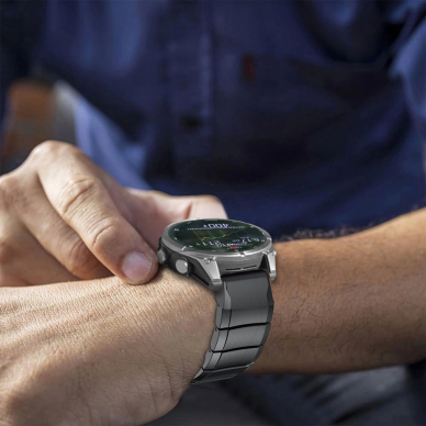 Garmin Fenix 5X / 5X PLUS / 6X / 6X PRO / 7X / 8 (51 mm) Tech-Protect SteelBand apyrankė – titano spalvos 2