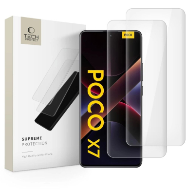 Tech-Protect Supreme Protection grūdintas stiklas skirtas Xiaomi Redmi Note 14 PRO / 14 PRO+ 5G / Poco X7 5G – skaidrus