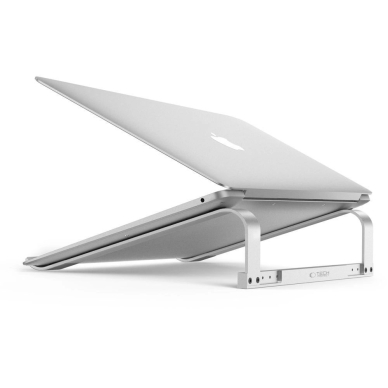 Tech-Protect ULS100 Universalus stovas nešiojamam kompiuteriui iki 16" – sidabrinis 1