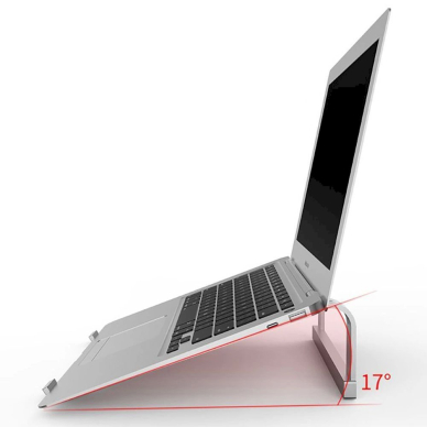 Tech-Protect ULS100 Universalus stovas nešiojamam kompiuteriui iki 16" – sidabrinis 4