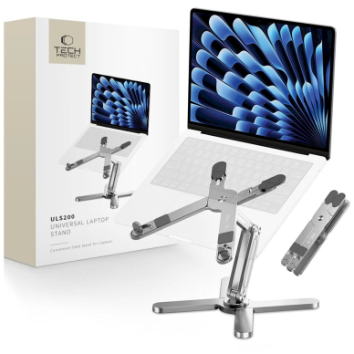 Tech-Protect ULS200 universal stand laptops up to 16" - silver Tech-Protect ULS200 universal stand laptops up to 16" - silver