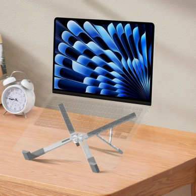 Tech-Protect ULS300 Nešiojamo kompiuterio stovas – sidabrinis 7 Tech-Protect ULS300 Nešiojamo kompiuterio stovas – sidabrinis 7