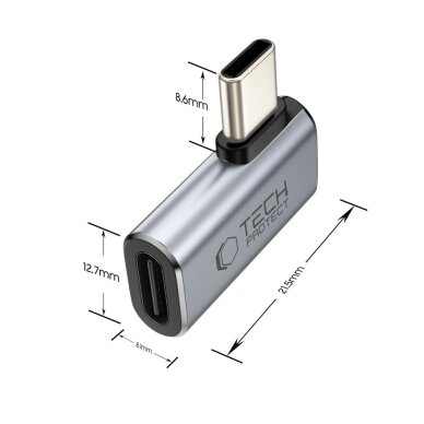 USB-C kampinis adapteris Tech-Protect UltraBoost AA01 – pilkas 1
