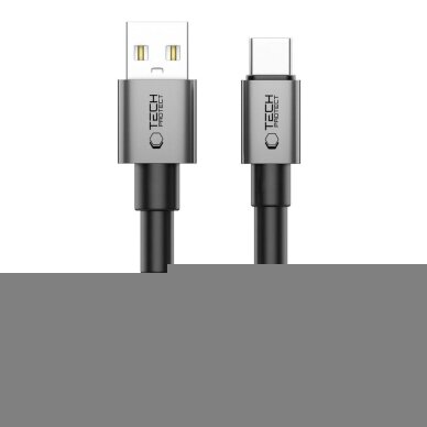 Krovimo laidas Tech-Protect UltraBoost DNA USB-A / USB-C 15W / 3A 100 cm – pilkas
