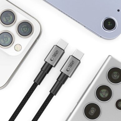 Krovimo laidas Tech-Protect UltraBoost DNA USB-C PD100W / 5A 100 cm – pilkas 4 Krovimo laidas Tech-Protect UltraBoost DNA USB-C PD100W / 5A 100 cm – pilkas 4