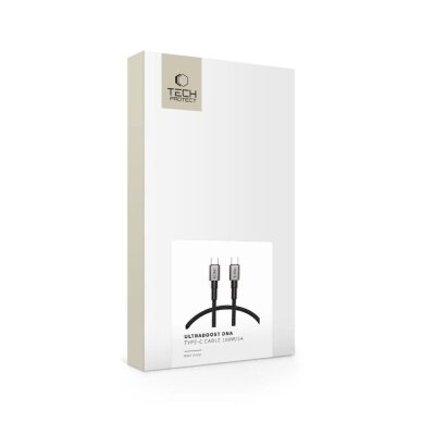 Krovimo laidas Tech-Protect UltraBoost DNA USB-C PD100W / 5A 25 cm – pilkas 6