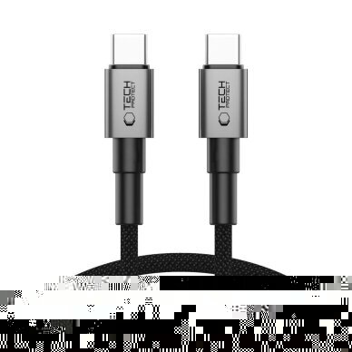 Krovimo laidas Tech-Protect UltraBoost DNA USB-C PD60W / 3A 25 cm – pilkas