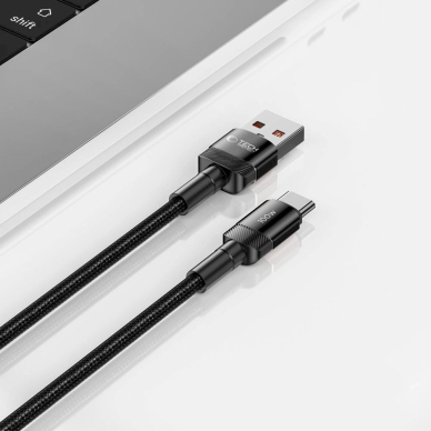 Tech-Protect UltraBoost Evo USB-C / USB-C Kabelis 100W 5A 1m - Juodas 3 Tech-Protect UltraBoost Evo USB-C / USB-C Kabelis 100W 5A 1m - Juodas 3