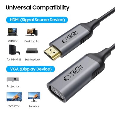 Adapteris Tech-Protect UltraBoost HDMI / VGA FULL HD 60 Hz – juodas 1