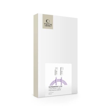 Krovimo laidas Tech-Protect UltraBoost Lite Lightning PD60W / 3A 2 m – violetinis 6 Krovimo laidas Tech-Protect UltraBoost Lite Lightning PD60W / 3A 2 m – violetinis 6