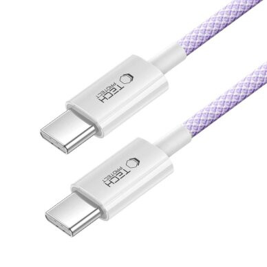 Krovimo laidas Tech-Protect UltraBoost Lite USB-C PD60W / 3A 1 m – violetinis 1 Krovimo laidas Tech-Protect UltraBoost Lite USB-C PD60W / 3A 1 m – violetinis 1