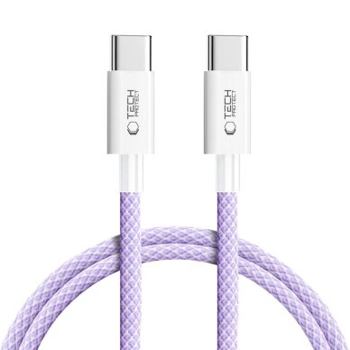 Krovimo laidas Tech-Protect UltraBoost Lite USB-C PD60W / 3A 1 m – violetinis Krovimo laidas Tech-Protect UltraBoost Lite USB-C PD60W / 3A 1 m – violetinis