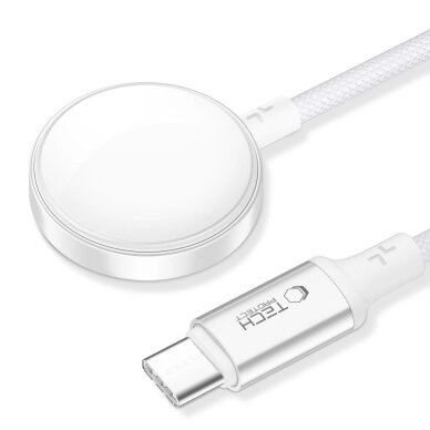 Įkroviklis Tech-Protect UltraBoost USB-C indukcinis Apple Watch 1 m – baltas 1 Įkroviklis Tech-Protect UltraBoost USB-C indukcinis Apple Watch 1 m – baltas 1