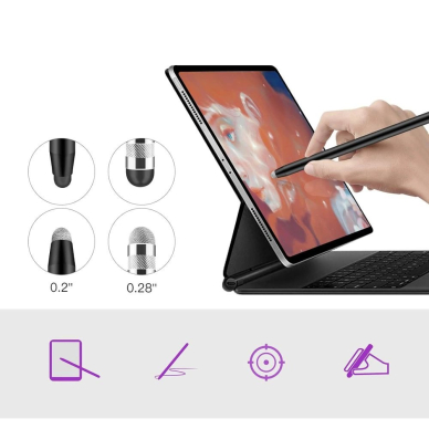 Tech-Protect USP100 4-antgalių pasyvus prisilietimo rašiklis – žalia/geltona 4