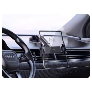 Planšetės laikiklis Tech-Protect V4 automobilio prietaisų skydeliui – juodas 3 Planšetės laikiklis Tech-Protect V4 automobilio prietaisų skydeliui – juodas 3