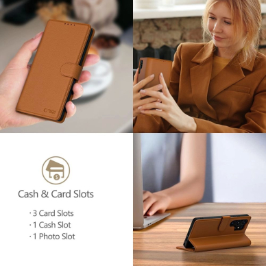 Tech-Protect Piniginės tipo Dėklas skirtas iPhone 16e - Rudas 3