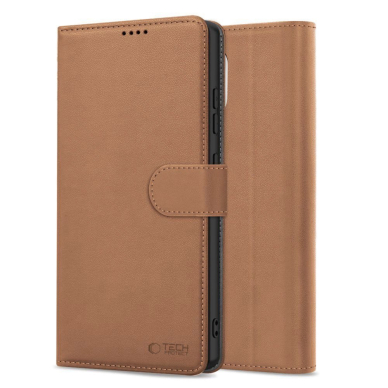 iPhone 16e – Tech-Protect Wallet dėklas - Rudas 1