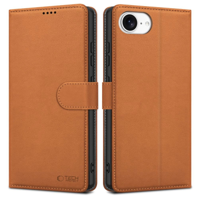 Tech-Protect Piniginės tipo Dėklas skirtas iPhone 16e - Rudas