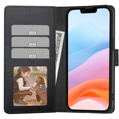 Motorola Edge 60 Fusion Tech-Protect Wallet dėklas - juodas 1