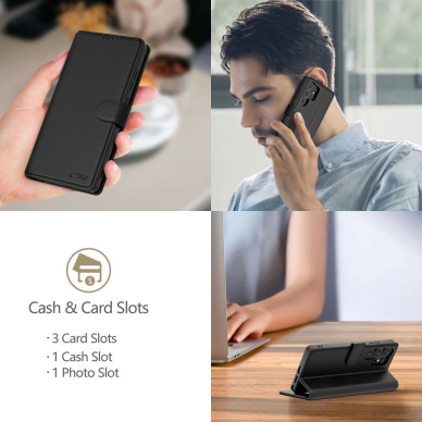 Tech-Protect piniginės tipo dėklas skirtas Motorola Moto G15 / G15 Power - juodas 3