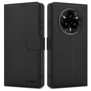 Tech-Protect piniginės tipo dėklas Realme 14 Pro+ 5G - matinės juodos