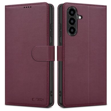 Samsung Galaxy A36 / A56 / A37 5G Tech-Protect Wallet dėklas – bordo