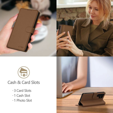 Tech-Protect piniginės tipo dėklas Samsung Galaxy A56 5G - rudas 3