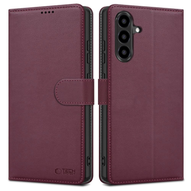 Tech-Protect Piniginės tipo Dėklas skirtas Samsung Galaxy A56 5G - Burgundy