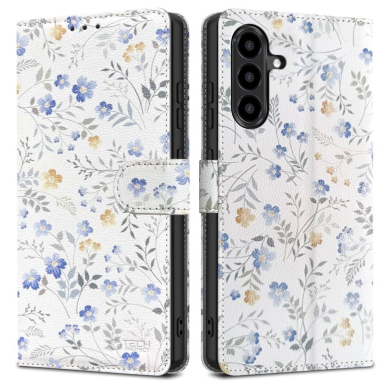 Tech-Protect Piniginės tipo Dėklas skirtas Samsung Galaxy A56 5G - Baltas Daisies