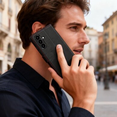 Samsung Galaxy A57 5G Tech-Protect Wallet dėklas – juodas ir raudonas 4