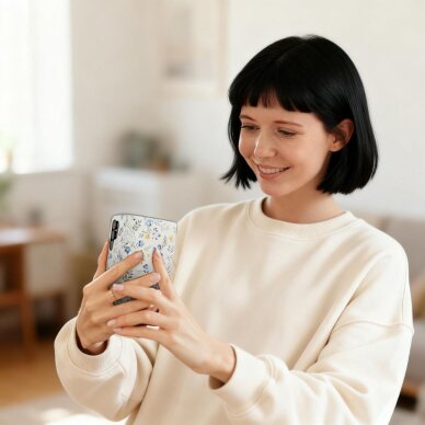 Samsung Galaxy A57 5G Tech-Protect Wallet dėklas – spalvotos gėlės 4