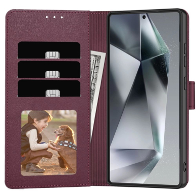 Tech-Protect Piniginės tipo Dėklas skirtas Samsung Galaxy S25 Ultra - Burgundy 1