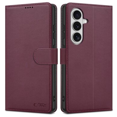 Samsung Galaxy S26 Tech-Protect Wallet dėklas – bordo