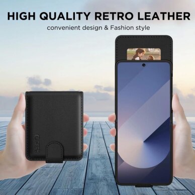 Samsung Galaxy Z Flip 6 / 7 FE dėklas Tech-Protect Wallet – juodas 1