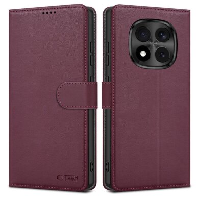 Xiaomi Redmi Note 15 Pro 5G Tech-Protect Wallet dėklas – bordo