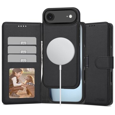 iPhone 17 Air dėklas Tech-Protect Wallet su MagSafe – matinės juodos spalvos iPhone 17 Air dėklas Tech-Protect Wallet su MagSafe – matinės juodos spalvos