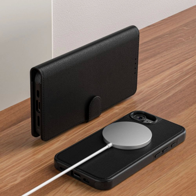 iPhone 16e – Tech-Protect Wallet MagSafe dėklas - Matinis juodas 2