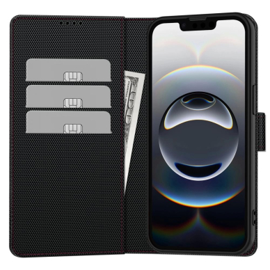 iPhone 16e – TECH-PROTECT WALLET RS dėklas - Juodas/Raudonas 1