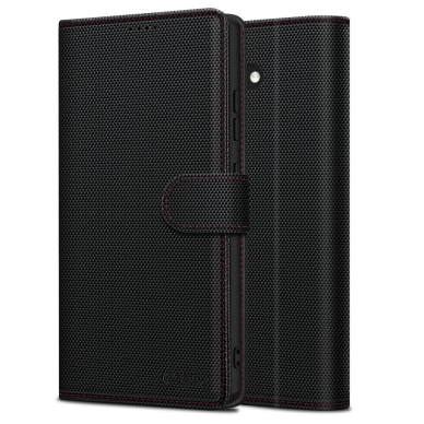iPhone 16e – TECH-PROTECT WALLET RS dėklas - Juodas/Raudonas 2