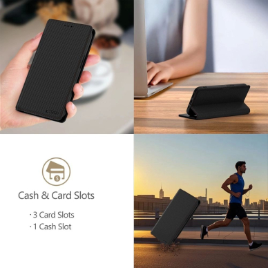 iPhone 16e – TECH-PROTECT WALLET RS dėklas - Juodas/Raudonas 3